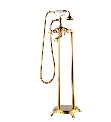 Luxury Antique Brass Bathroom Floor Mounted Standing Bathtub