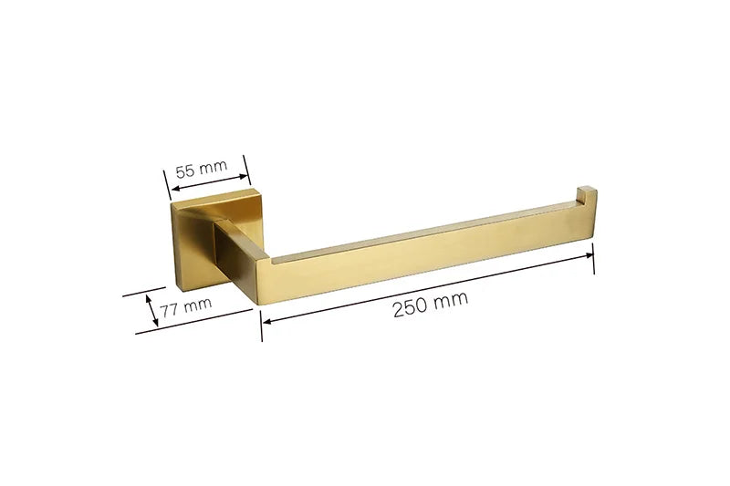 Gold Brushed Bathroom Hardware Towel Bar Rail Toilet