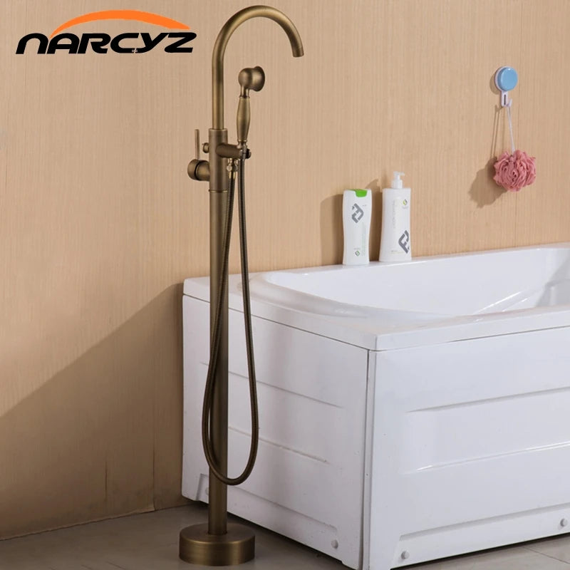 Bathtub Faucets Antique/ Black Floor Mounted Standing Bathtub