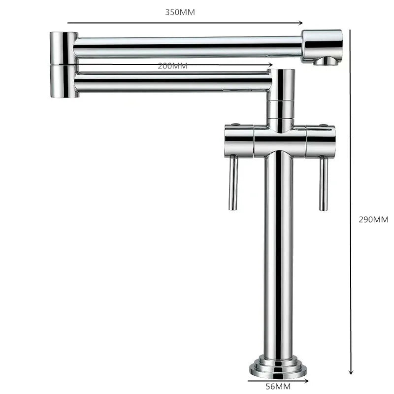 Faucet Solid Brass Crane Deck Mounted Sink Mixer