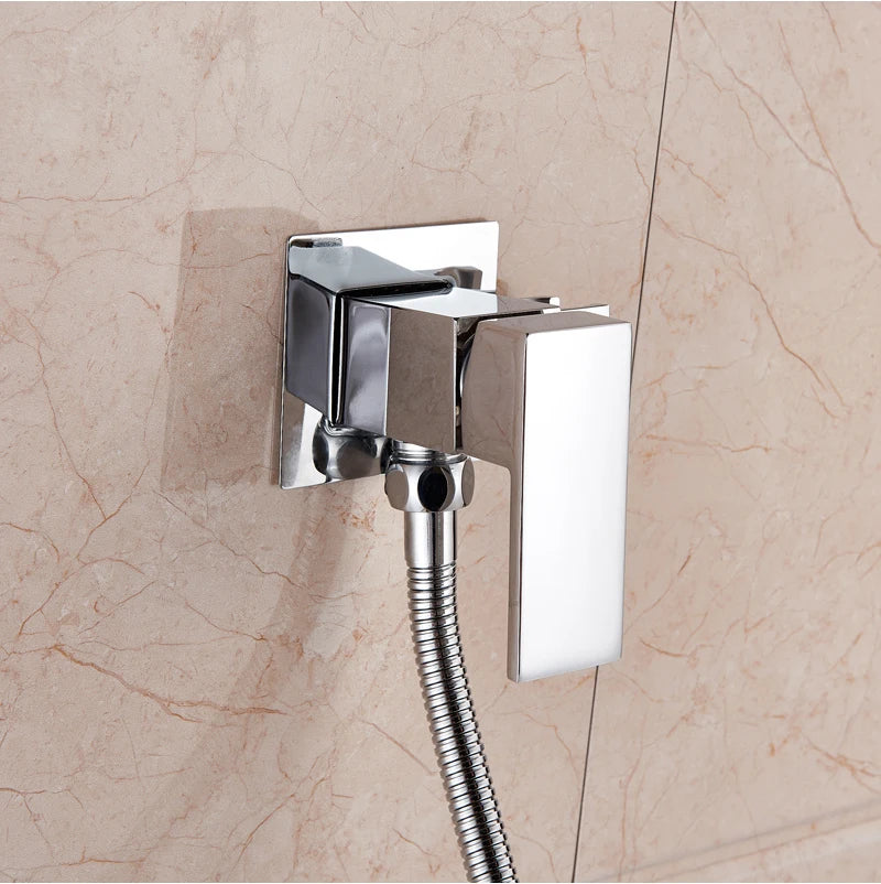 Black/Chrome Toilet Shower Mixer Faucet Cold Water Mixer