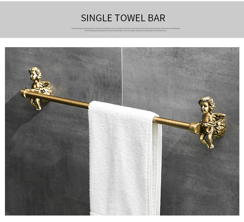 Antique Bronze Bathroom Hardware Towel Ring Robe Hook
