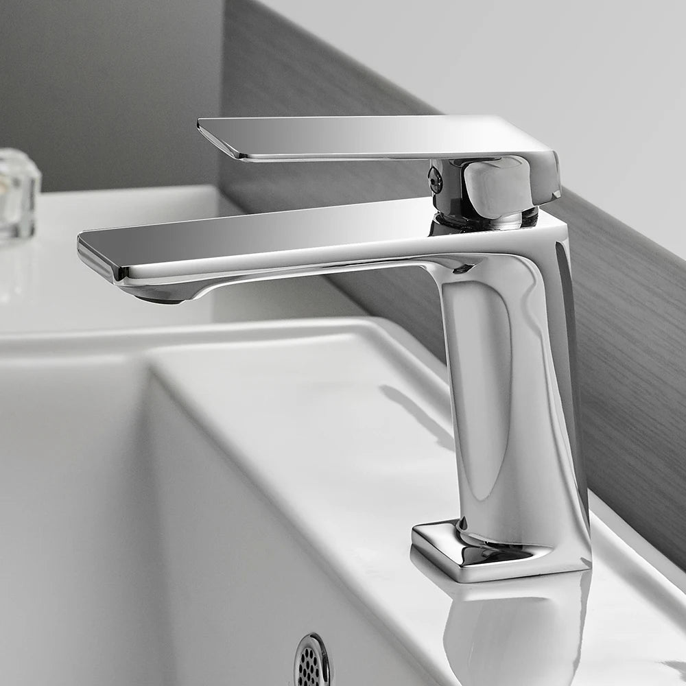 Basin Faucet Bathroom Sink Faucet Handle Hole Chrome