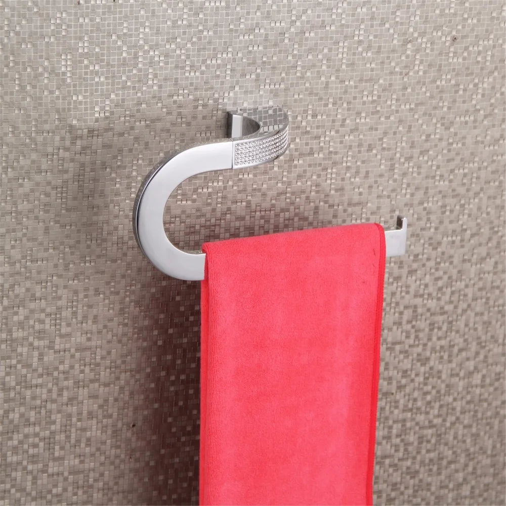 Czech Crystal Bathroom Hardware Robe Hook Towel Rail