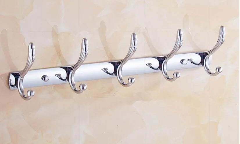 Wall Mounted Gold/Chrome/Rose Gold Clothes Hat Hook Row