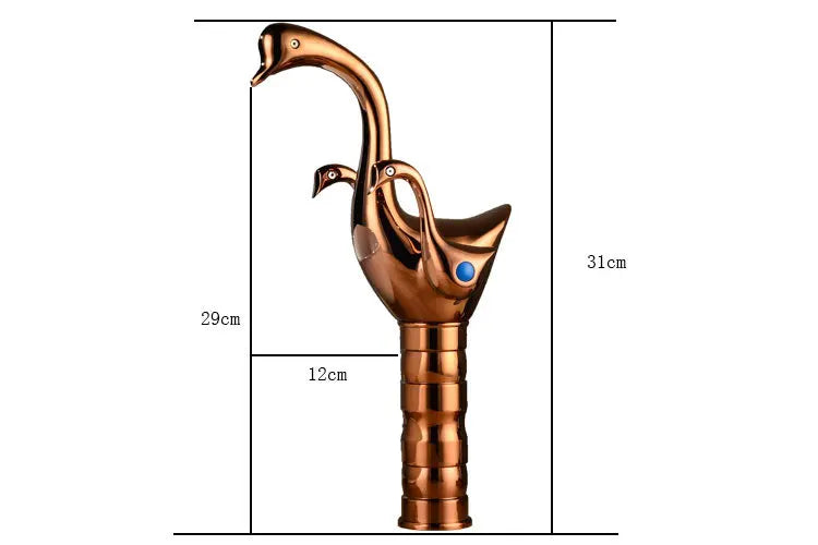 Basin Faucet Gold/Rose Gold Bathroom Sink Faucet Double