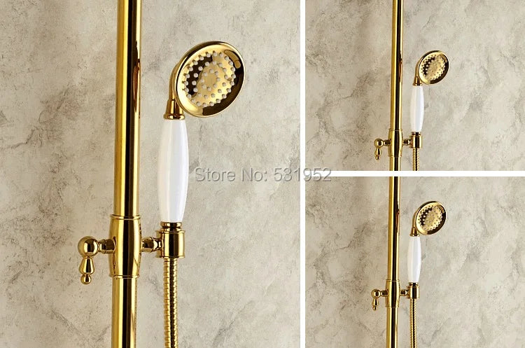 Pvd-Ti Gold Finish Brass Telephone Hand Held Shower