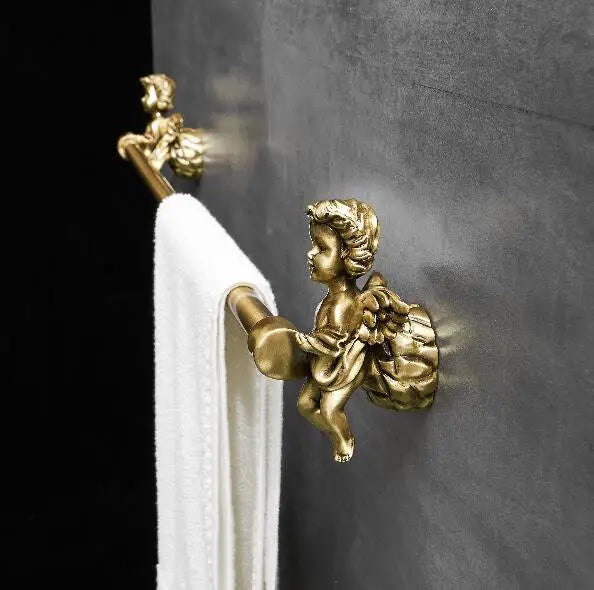 Antique Bronze Bathroom Hardware Towel Ring Robe Hook
