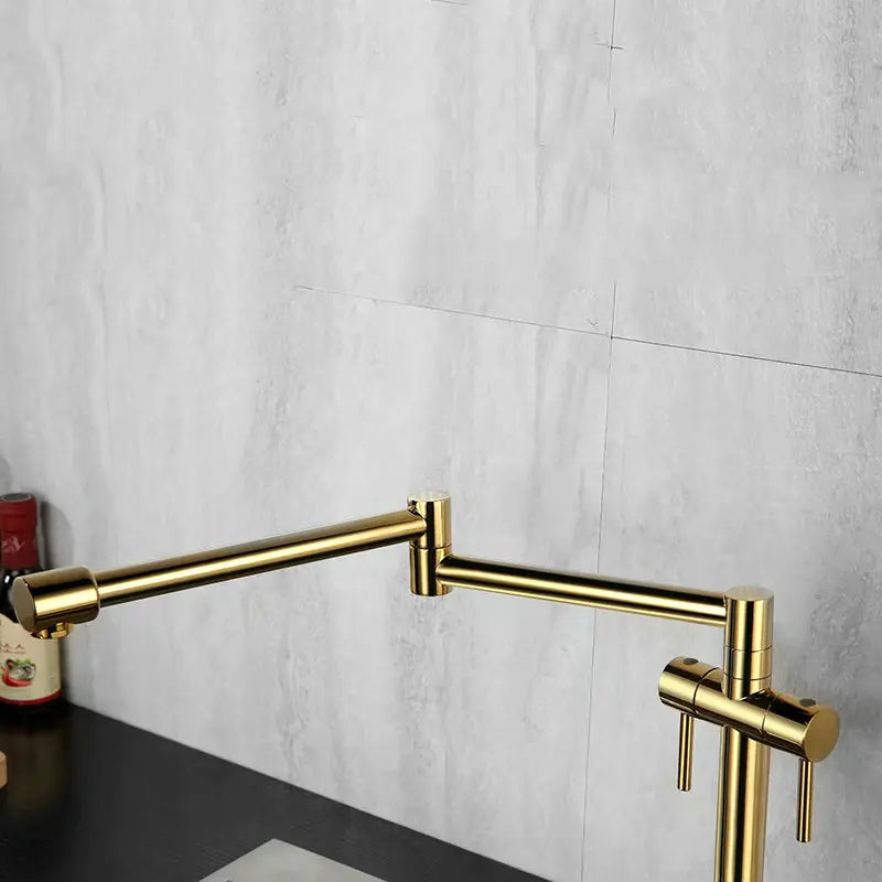 Faucet Solid Brass Crane Deck Mounted Sink Mixer