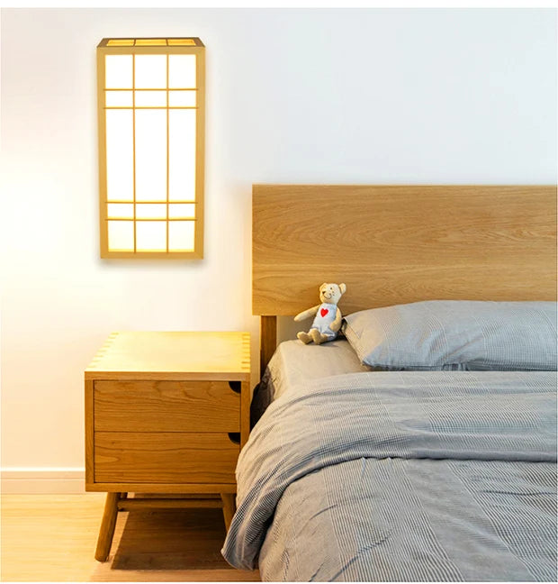 Modern Japanese Wall Lamp Tatami Style Minimalist Wall