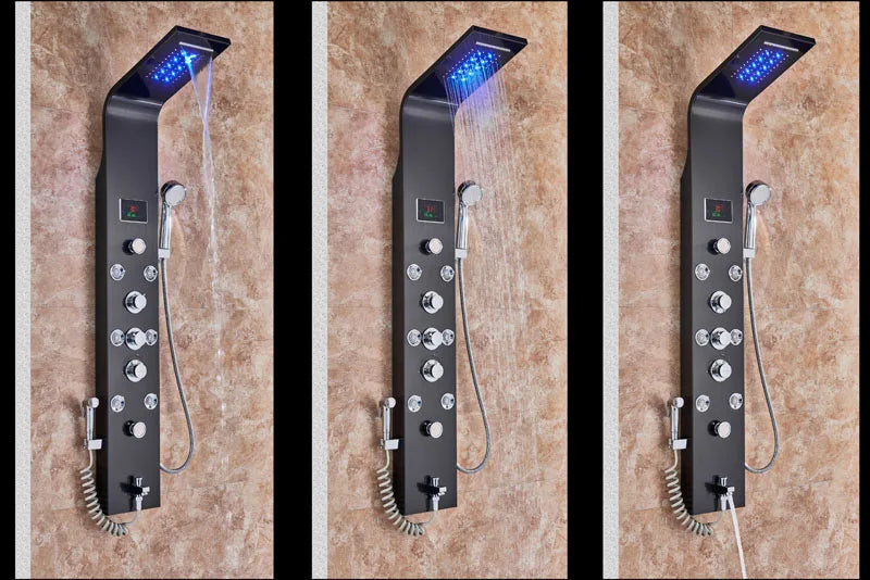 Led Bathroom Shower Panel Modes Intelligent Lcd Shower
