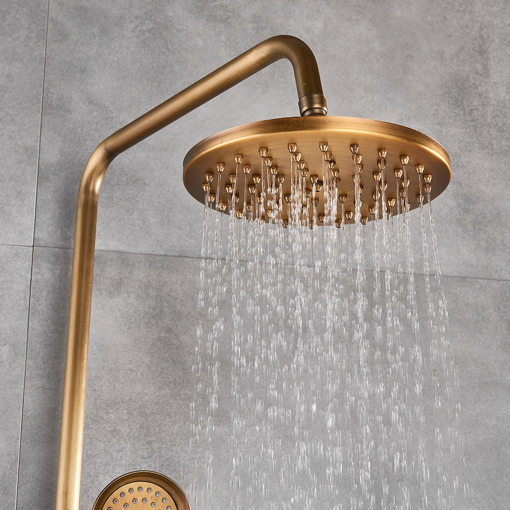 Classic Antique Brass Bathroom Shower Faucet Bathtub Shower