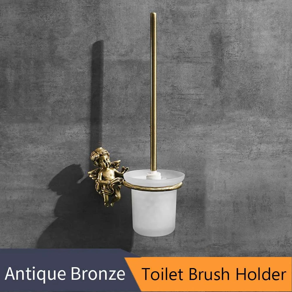 Antique Bronze Bathroom Hardware Towel Ring Robe Hook