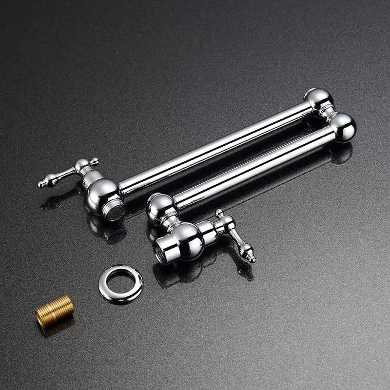 Brushed Gold Faucet Wall Mount Bathroom Basin Faucet