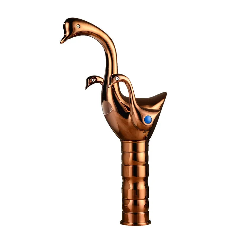 Basin Faucet Gold/Rose Gold Bathroom Sink Faucet Double
