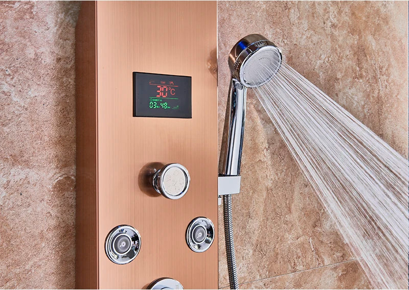 Led Bathroom Shower Panel Modes Intelligent Lcd Shower