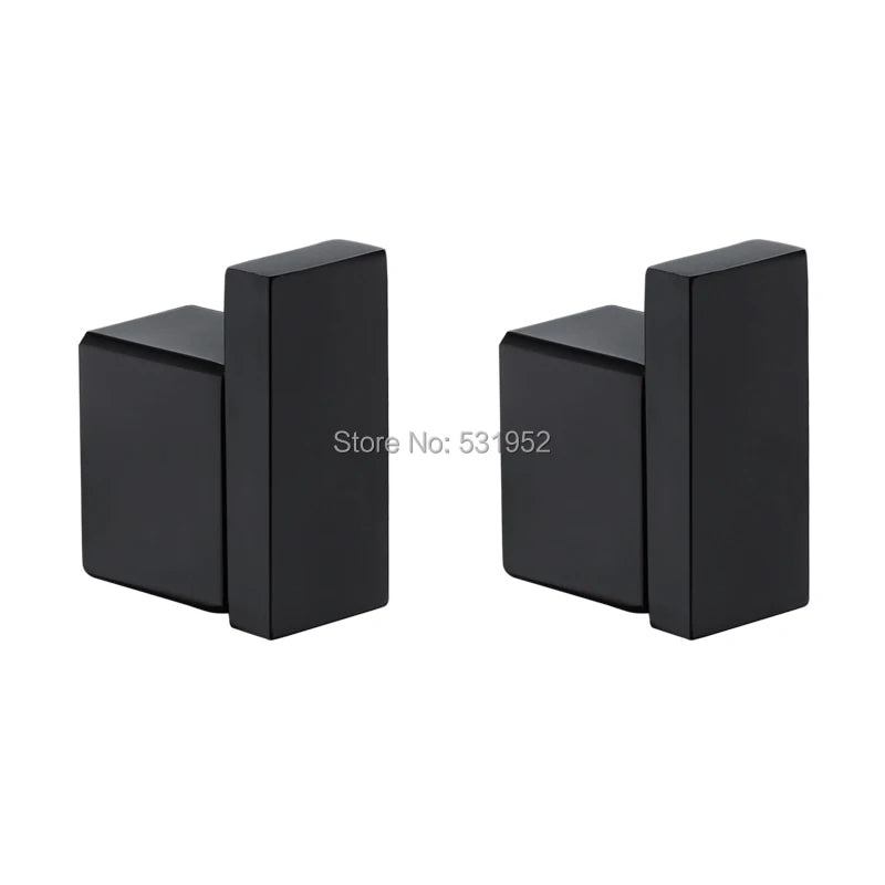 Matte Black Bathroom Hardware Towel Rack Shelf Hook