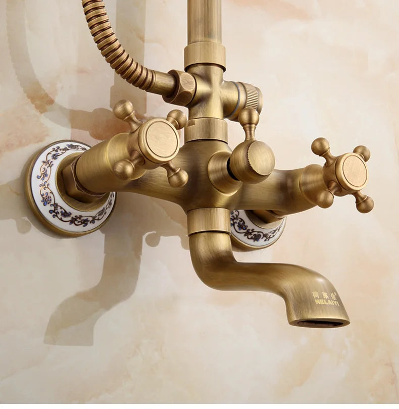 20-Piece Antique Brass Wall Mounted Bathroom Hardware Toilet