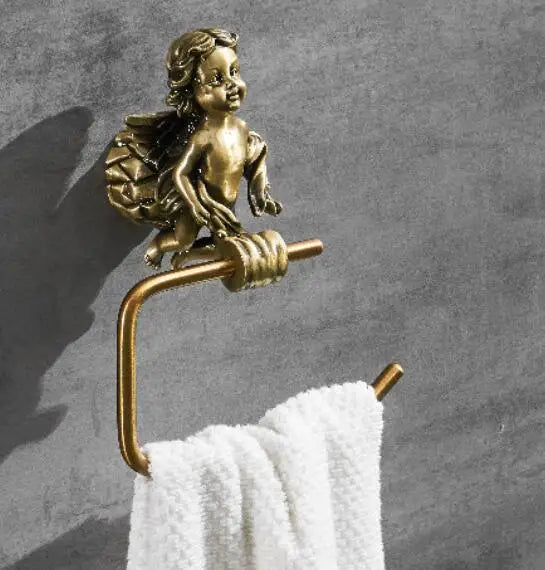 Antique Bronze Bathroom Hardware Towel Ring Robe Hook