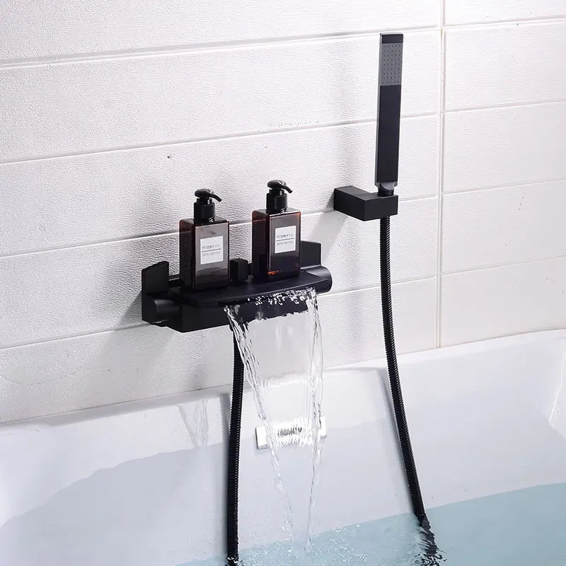 Tuqiu Rose Gold Bathtub Shower Faucet Brass Bathtub