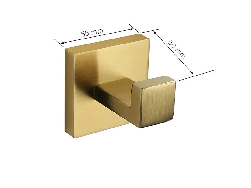Gold Brushed Bathroom Hardware Towel Bar Rail Toilet