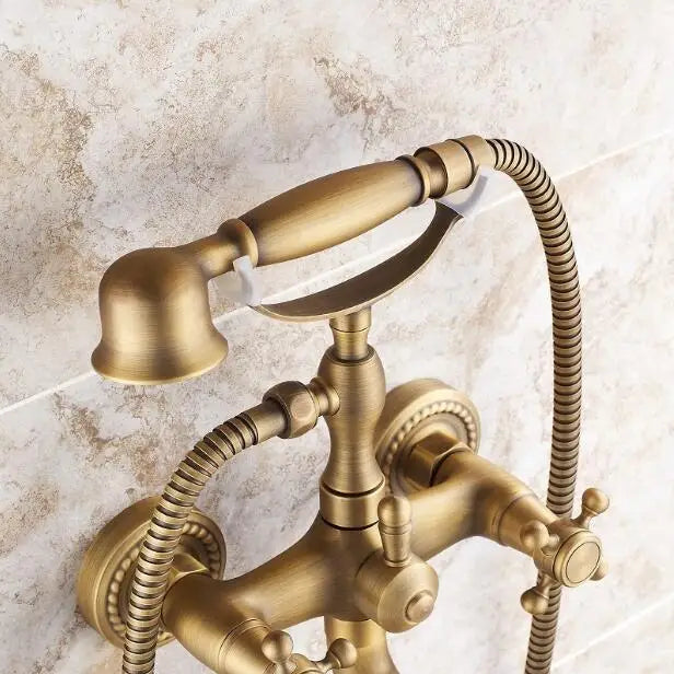 Bathtub Faucets Wall Mounted Antique Brass Brushed Bathtub