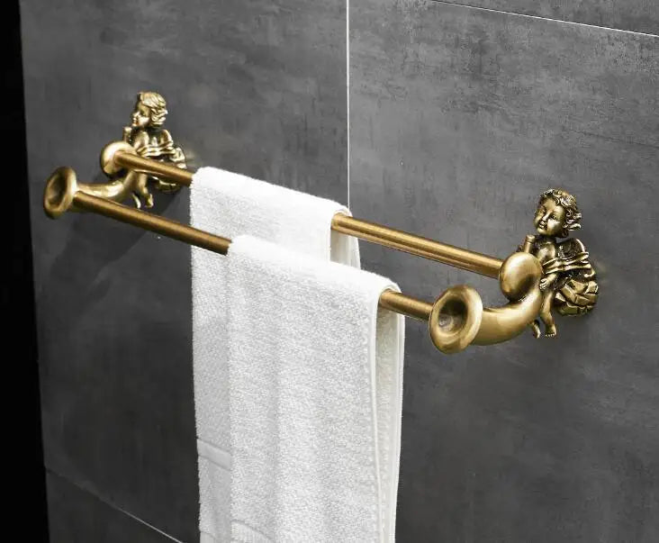 Antique Bronze Bathroom Hardware Towel Ring Robe Hook