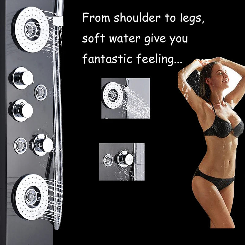 Led Light Bathroom Shower Faucet Led Rainfall Shower