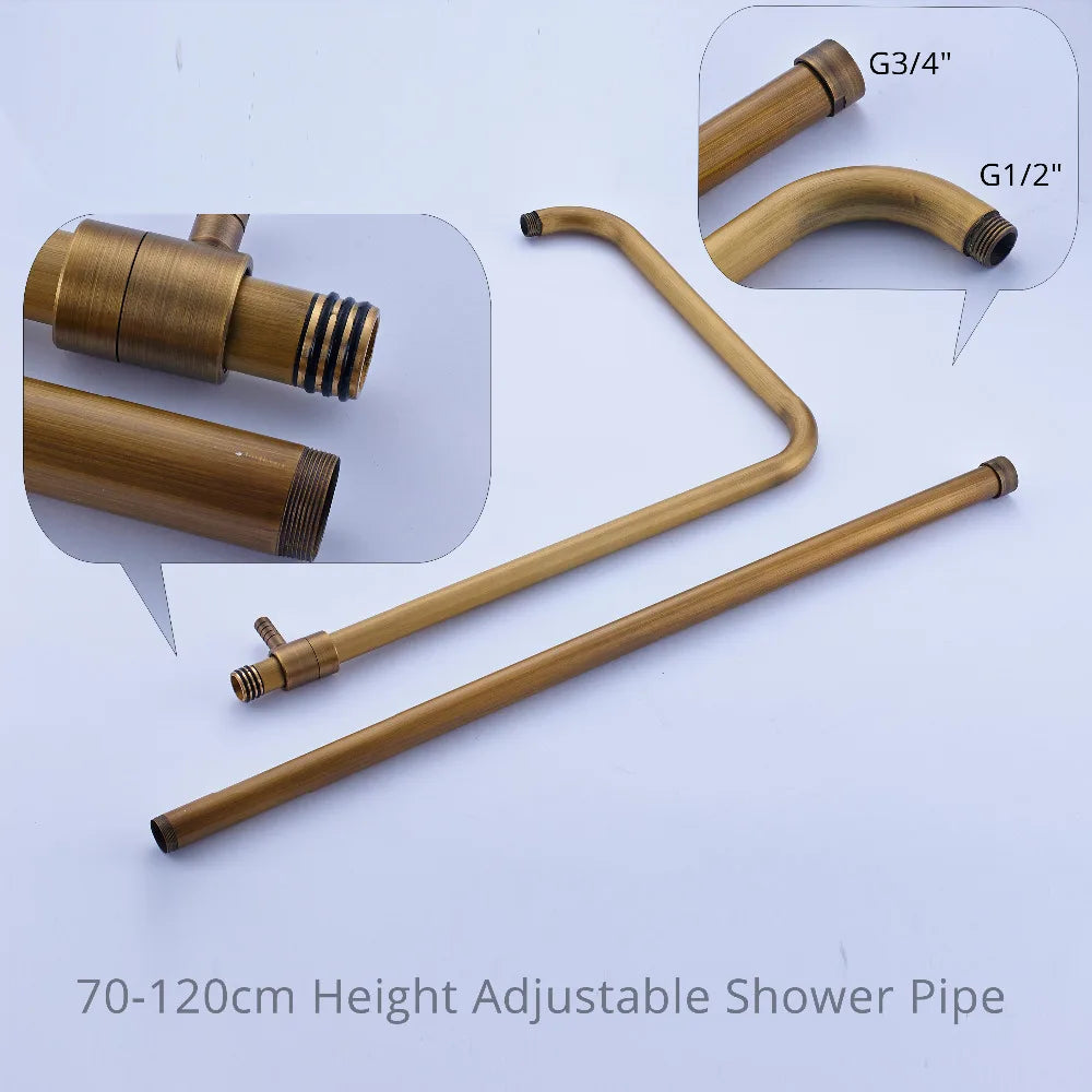 Rainfall Bathroom Shower Brass Antique Shower Mixers Handshower