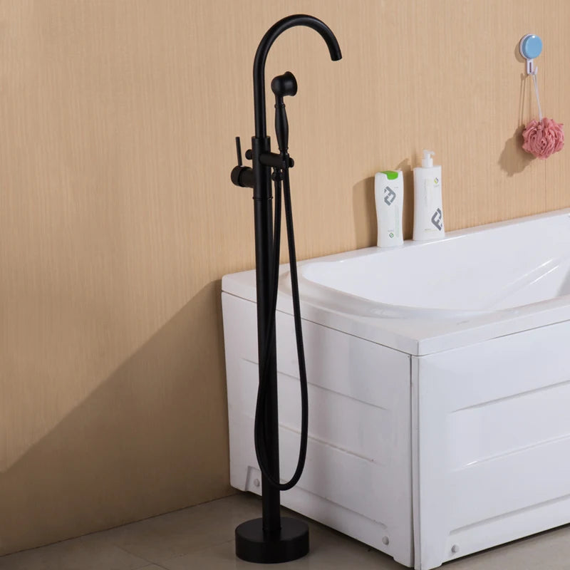 Bathtub Faucets Antique/ Black Floor Mounted Standing Bathtub