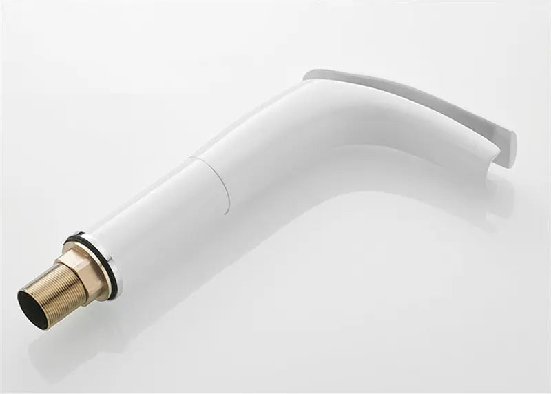 Bathroom Basin Faucet White Black Solid Brass Specail