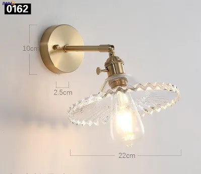 Iwhd Janpan Copper Glass Led Wall Light Fixtures