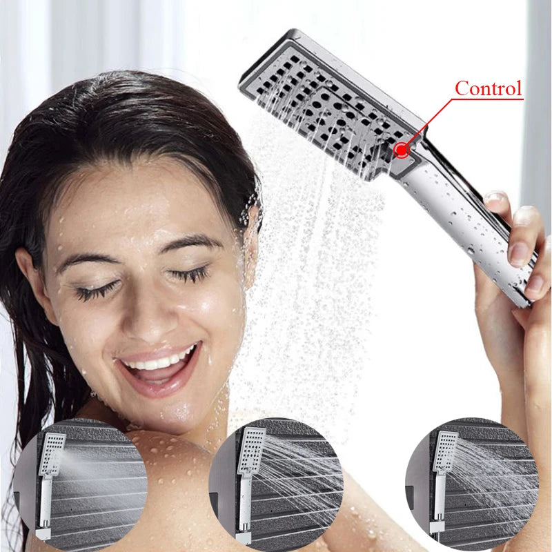 Newly Luxury Black/Brushed Bathroom Shower Faucet Led Shower