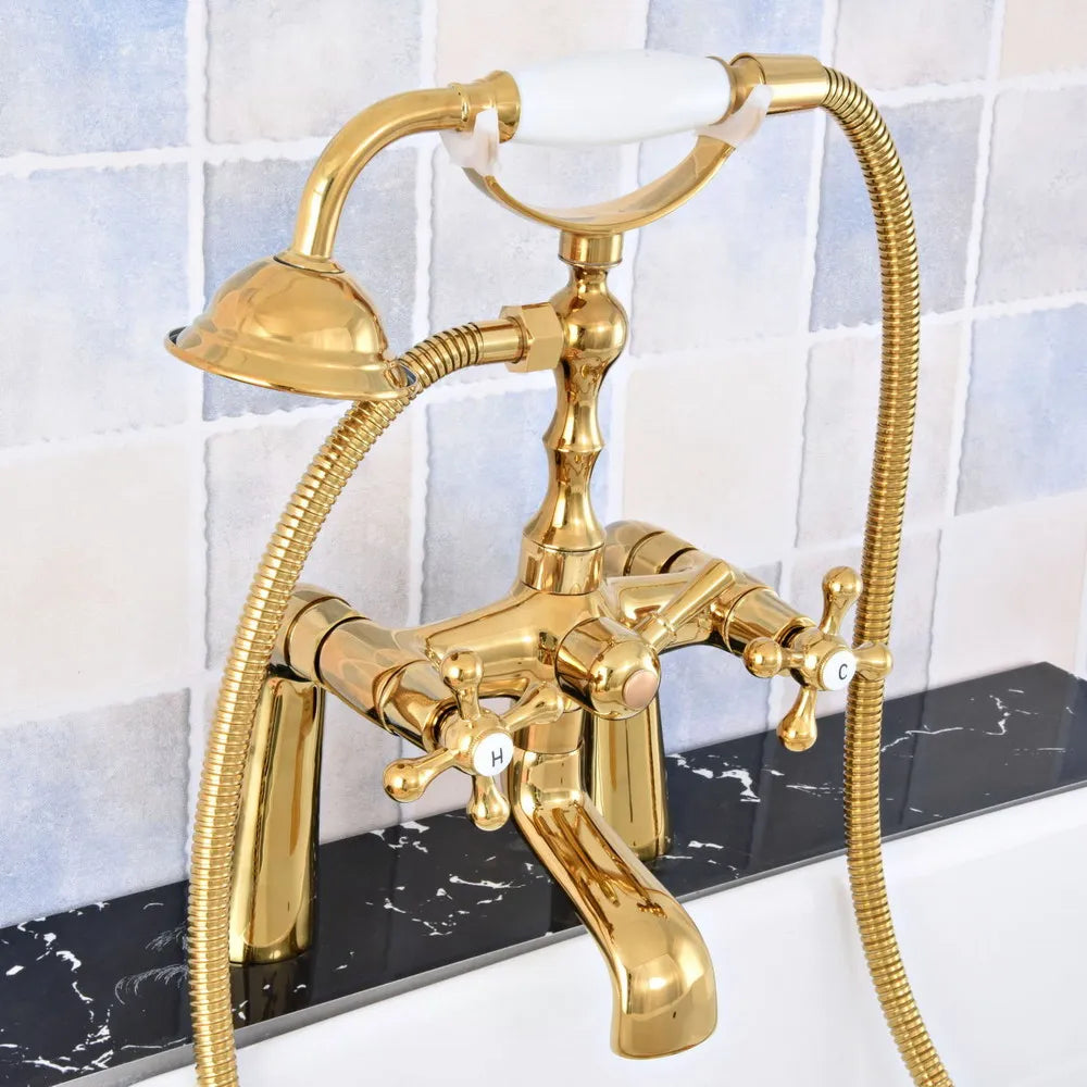 Bathtub Faucets Luxury Gold Brass Bathtub Shower Faucet