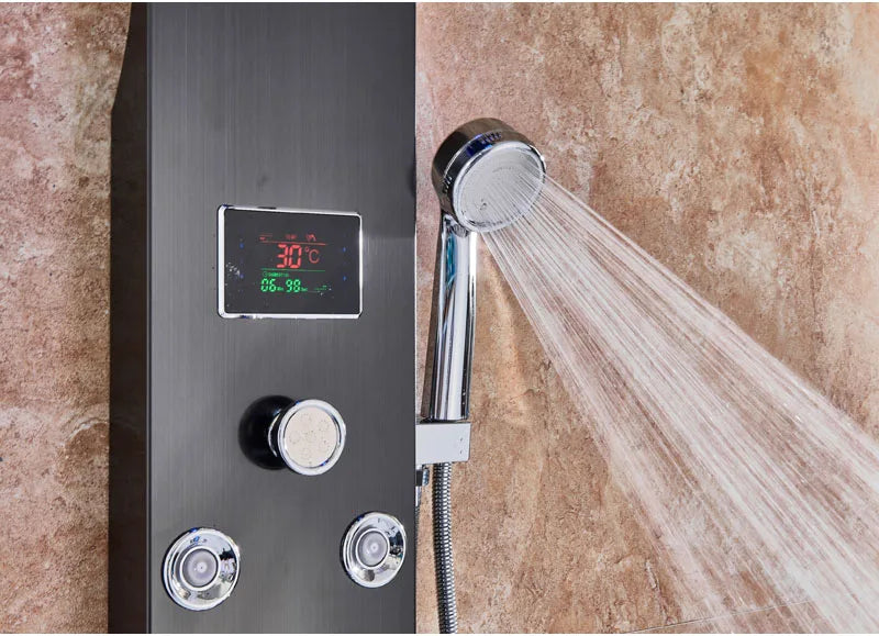 Led Bathroom Shower Panel Modes Intelligent Lcd Shower