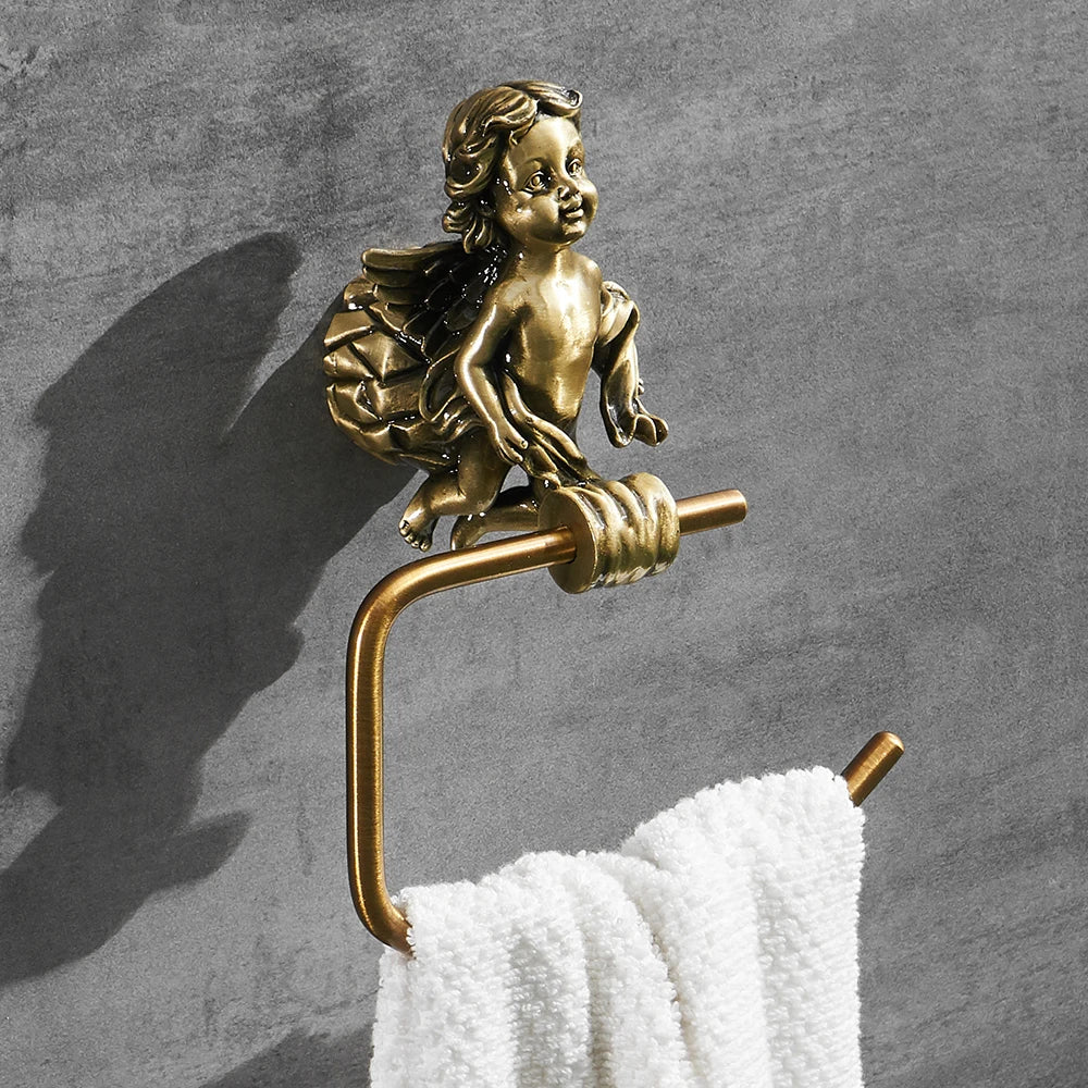 Antique Bronze Bathroom Hardware Towel Ring Robe Hook