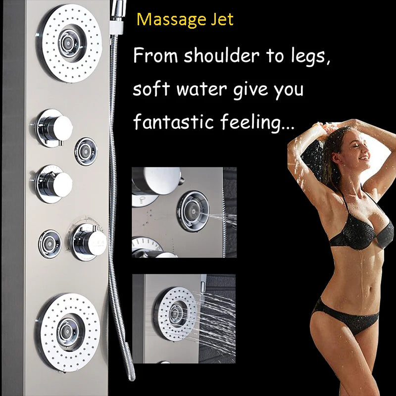 Led Light Bathroom Shower Faucet Led Rainfall Shower