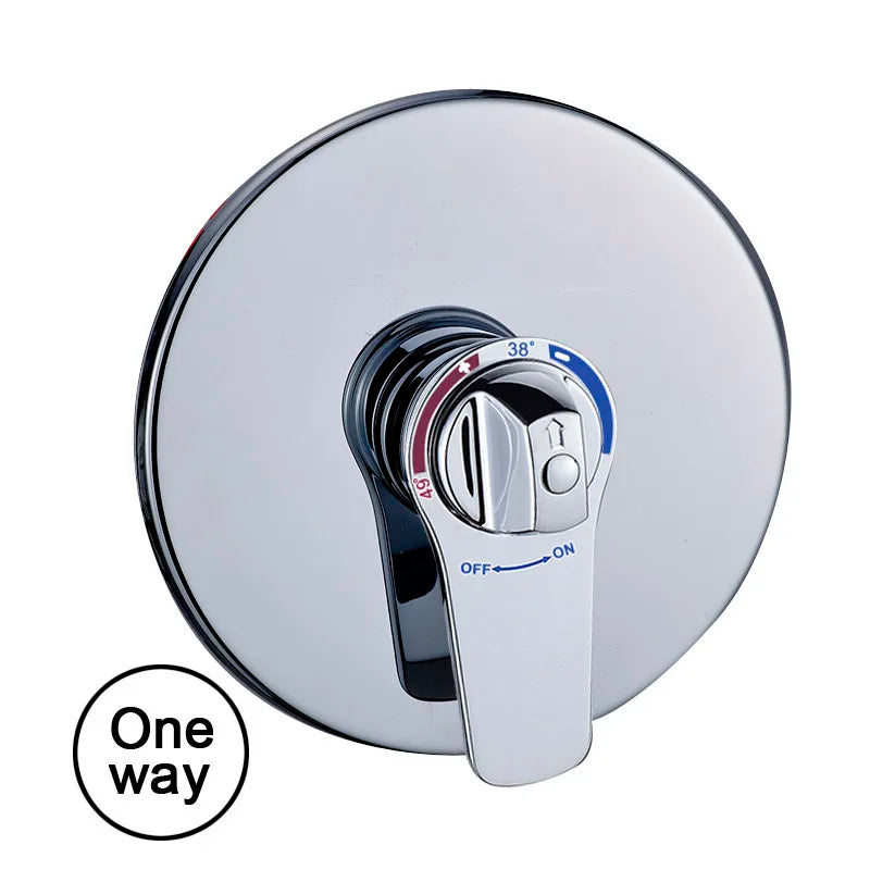 Brass Bathroom Concealed Thermostatic Mixing Valve Wall Mounted