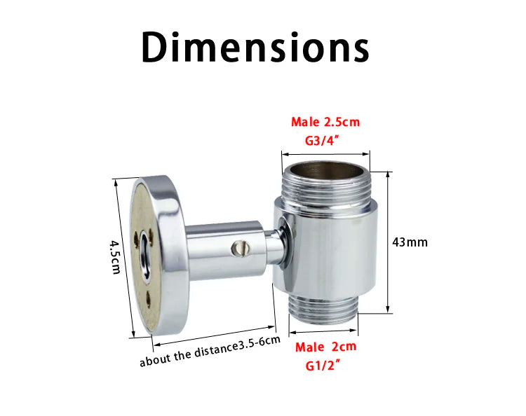 1/2 Brass Valve Bathroom Shower Faucet Water Splitter