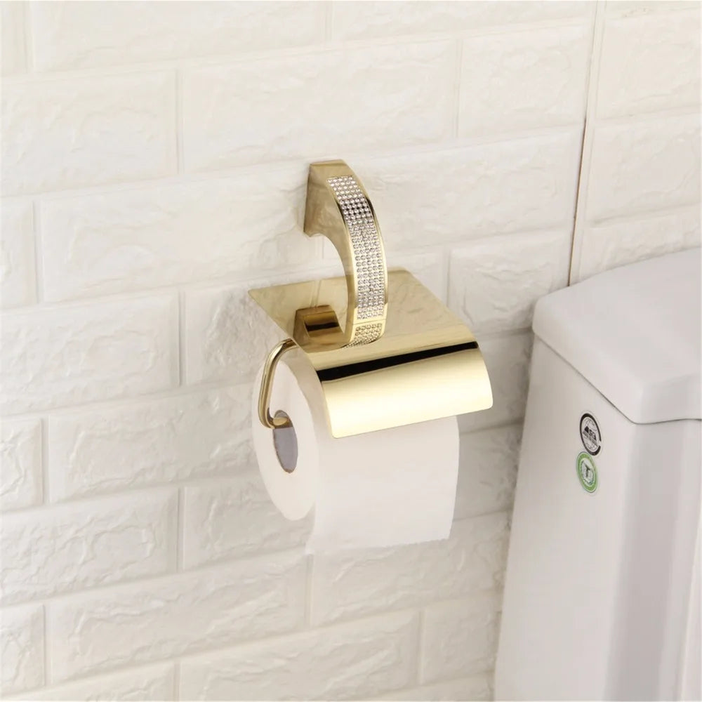 Czech Crystal Bathroom Hardware Robe Hook Towel Rail