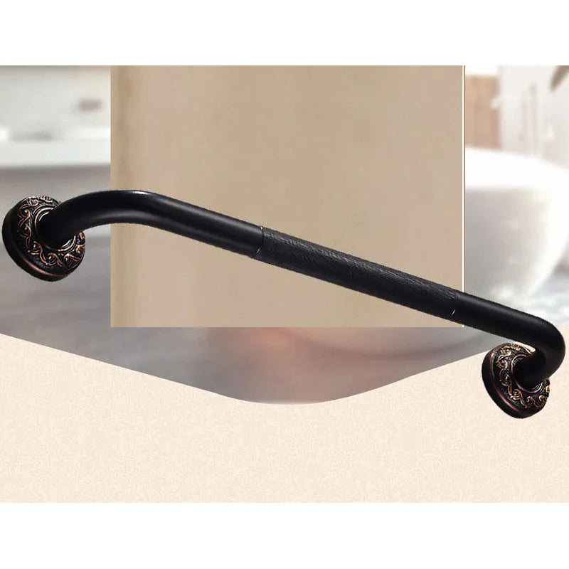 Modern Black Wall Mounted Bath Hardware Luxury Brass