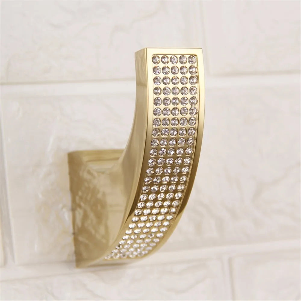 Czech Crystal Bathroom Hardware Robe Hook Towel Rail