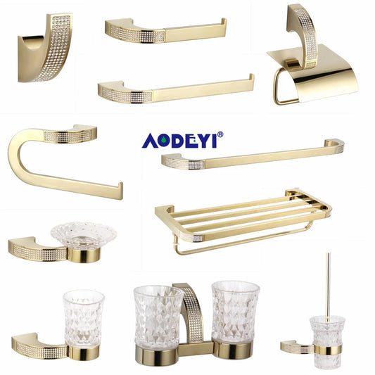 Czech Crystal Bathroom Hardware Robe Hook Towel Rail