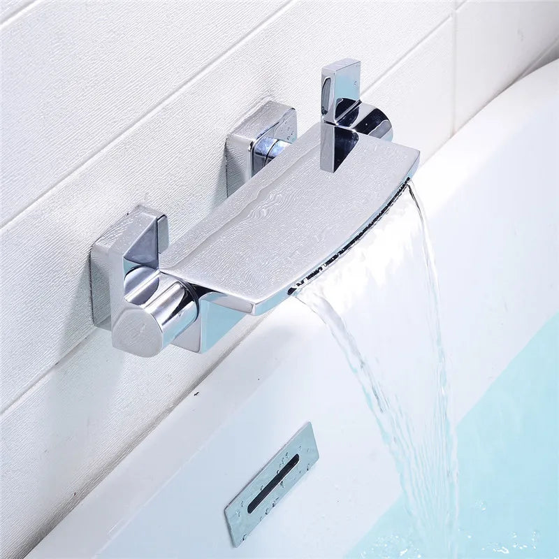 Tuqiu Rose Gold Bathtub Shower Faucet Brass Bathtub