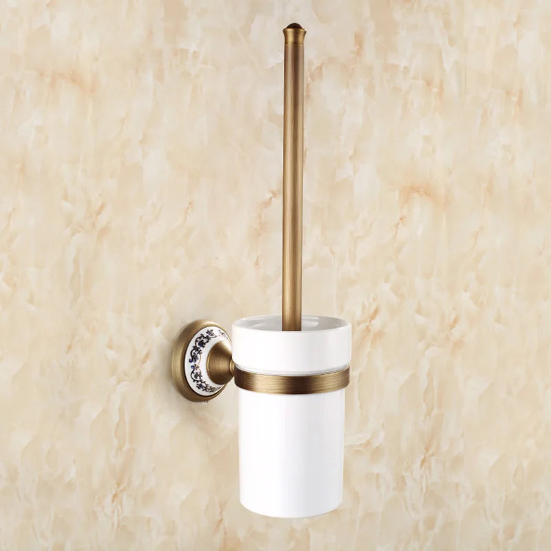 20-Piece Antique Brass Wall Mounted Bathroom Hardware Toilet