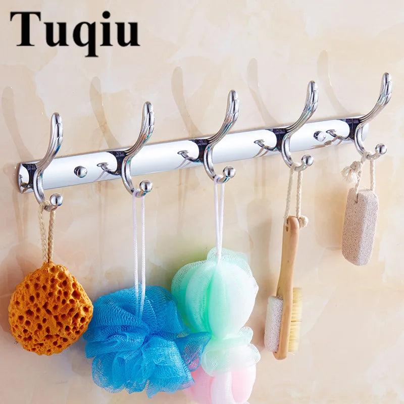 Wall Mounted Gold/Chrome/Rose Gold Clothes Hat Hook Row