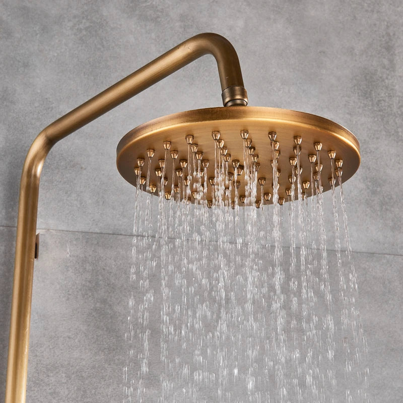 Luxury Shower Faucet Dual Handle Rainfall Bathroom Shower