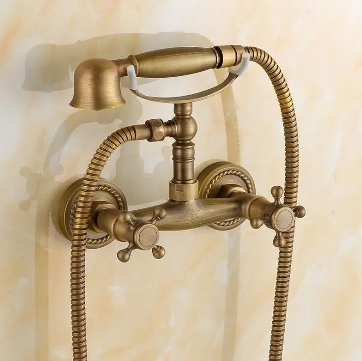 Bathtub Faucets Wall Mounted Antique Brass Brushed Bathtub