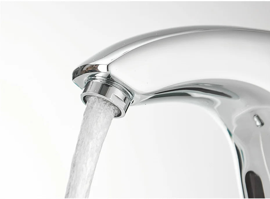Black Bathroom Faucet Electric Automatic Sensor Mixer Touchless