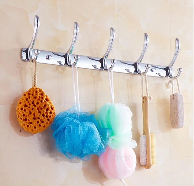 Wall Mounted Gold/Chrome/Rose Gold Clothes Hat Hook Row